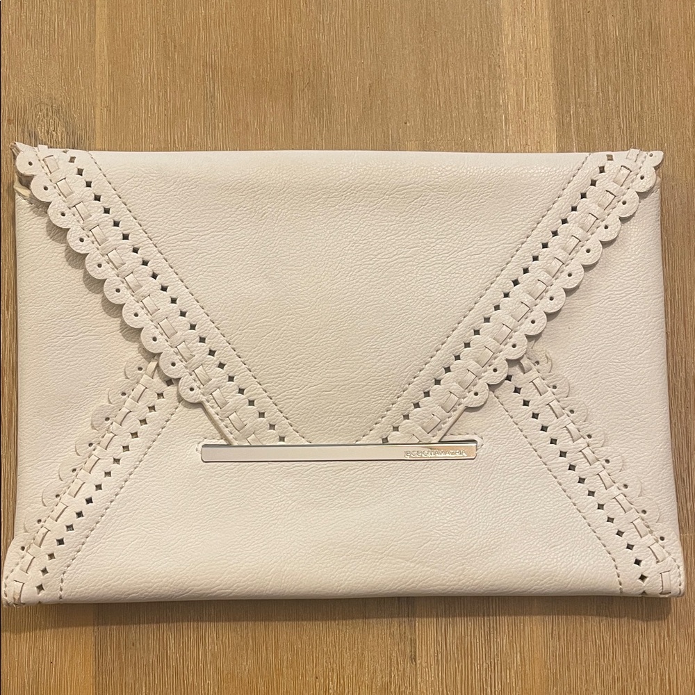 BCBGMaxAzria Cream Lace Trim Clutch